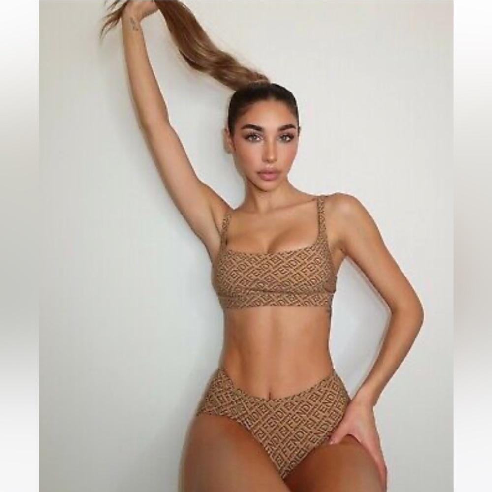 FENDI x SKIMS Scoop Neck Bralette (California/Tan)